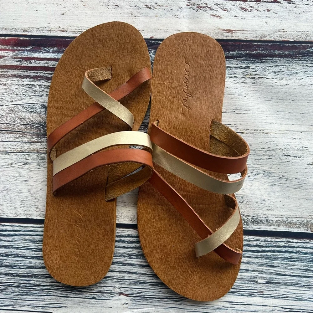 Strappy Women’s Sandals Tan / Gold / Brown comfortable squishy